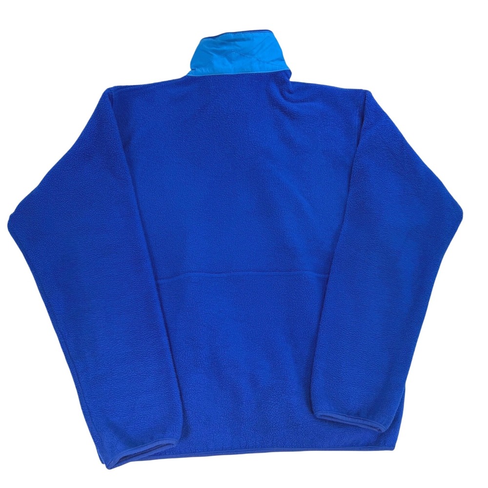 VTG 1989 Patagonia Fleece Pile 1/2 Zip Synchilla Pullover Blue Teal Red Mens M - Picture 2 of 10